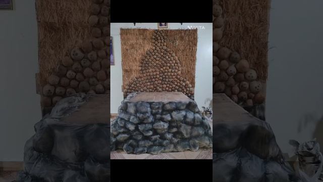 eco friendly Ganesh decoration by tanay Shirodkar and family
