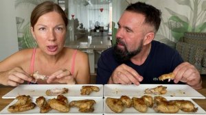 МУКБАНГ куриные крылышки, домашние | Ай вкусно!