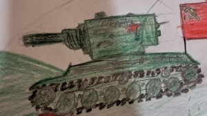 обзор моего рисунка танка кв 2