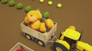 Изучать разные цвета -  Собираем помидоры, арбузы и другие овощи на ферме 👶 Детские стишки и песенк