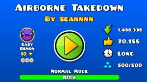 Airborne Takedown by seannnn  100% Geometry dash