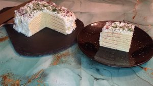 Закусочный торт из крабовых палочек