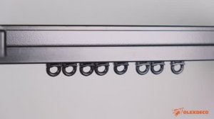 Алюминиевый карниз для штор «Универсал» Черный матовый