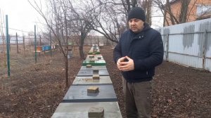 Контроль зимовки пчел. Пасека 12 января 2025.