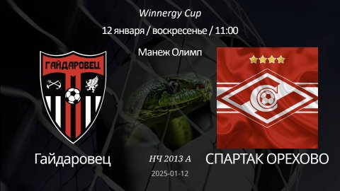 Гайдаровец — Спартак Орехово 2013 А (6+1) Winnergy Cup 12.01.2025