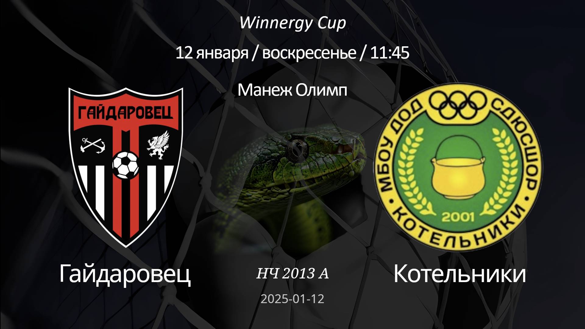 Гайдаровец — Котельники 2013 А (6+1) Winnergy Cup 12.01.2025