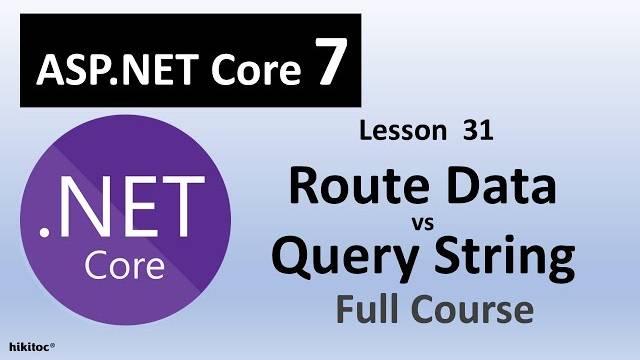 .NET Core 7 Model Binding： Route Data vs Query String Parameters