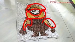 Review Tikar dari bungkus kopi motif MINIONS tidak bolong !!!