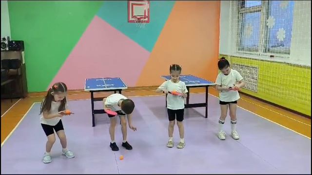 Обучение дошкольников элементам игры в настольный теннис.