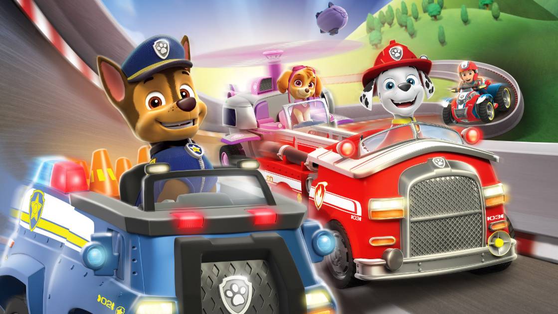 Мультяшная игра PAW Patrol Grand Prix  Гран-при Щенячий патруль Чейз, Маршал, Скай и другие