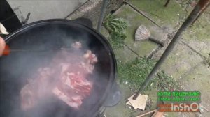 Обжиг казана газовой гарелкой