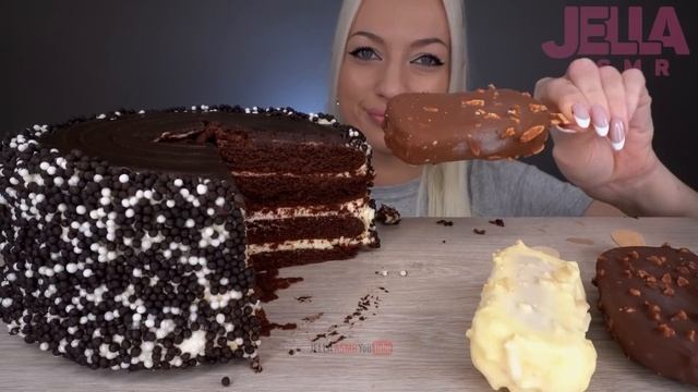 ASMR EATING CHOCOLATE CAKE, ICE CREAM, SWEET FOOD, 초코아이스크림, 케이크 먹방 (DESSERT) MUKBANG 먹방, 4K