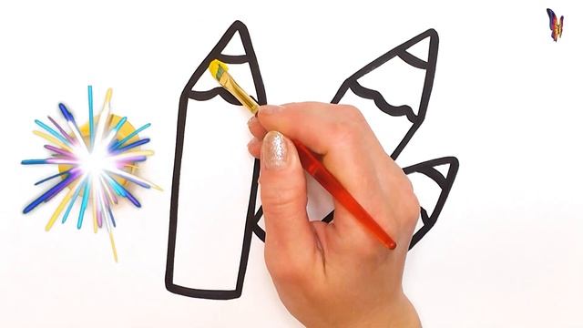 Как нарисовать цветные карандаши для детей / How to Draw Rainbow Pencils Drawing for Kids смотреть онлайн