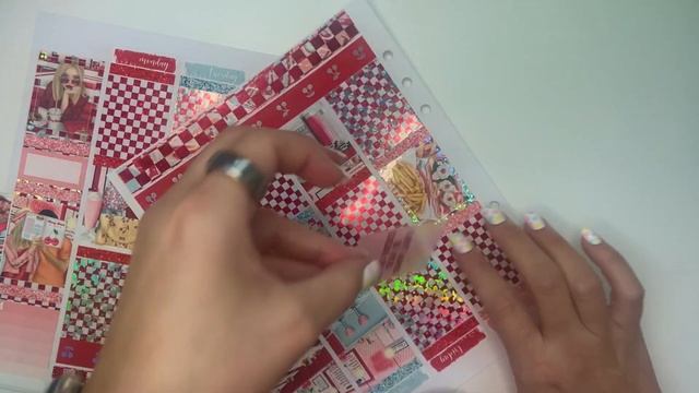 Plan with me Cherry Bomb feat. Caress Press, @plannahannah, Plan with me Stickers, @carleaplans