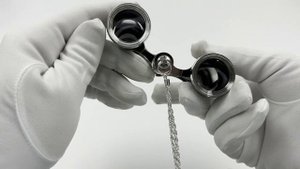 🔥Театральный бинокль 3х25 металлический с цепочкой (черный)