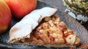 Галета с яблоками на основе ржаной муки