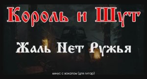 Король и Шут (Жаль Нет Ружья) Минус с вокалом, для гитар