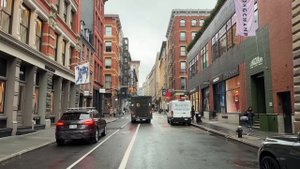 🗽 Дождливый Нью-Йорк 4K - Голливуд, Сохо - на авто по центру города (2025)