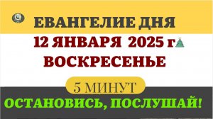 12 ЯНВАРЯ ВООСКРЕСЕНЬЕ #ЕВАНГЕЛИЕ ДНЯ АПОСТОЛ  (5 МИНУТ)  #мирправославия