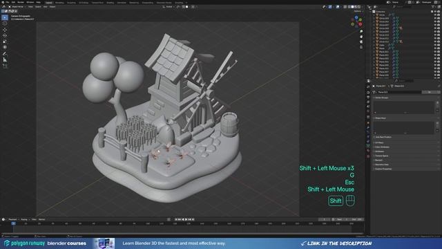 Farm in Blender - 3D Modeling Process ｜ Polygon Runway смотреть онлайн
