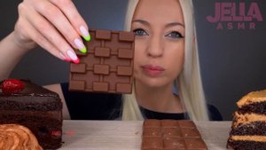ASMR EATING CHOCOLATE, CANDY BARS, ICE CREAM, CAKE, MARSHMALLOW, 초콜릿 디저트 (DESSERT) MUKBANG 먹방, 4K