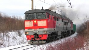 "Подмигнули". 2ТЭ116К-1114 с небольшим грузовым поездом и приветливой бригадой