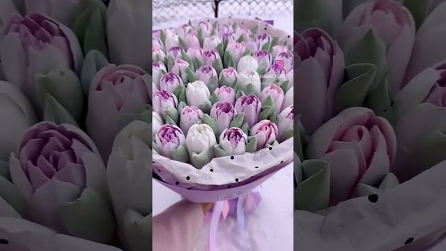 Зефирные тюльпаны, Тюльпаны из зефира.Хочешь научиться, приходи наонлайн обучение)#зефирныетюльпаны