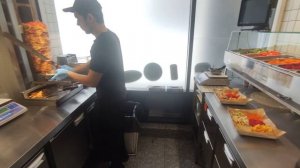 Шаурма на тарелке приготовление, Shawarma, Döner