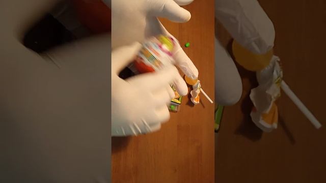 ASMR Unpacking sweets: Lolli Pops caramel, Teddy Bear candy, Kinder surprise, waffles Jumka. смотреть онлайн