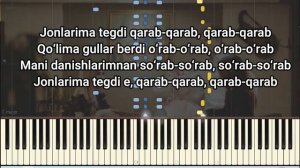 Sevinch Ismoilova - Oymomoni bolasi. | KARAOKE | PIANO VERSION | LYRICS #karaoke #sevinchismoilova