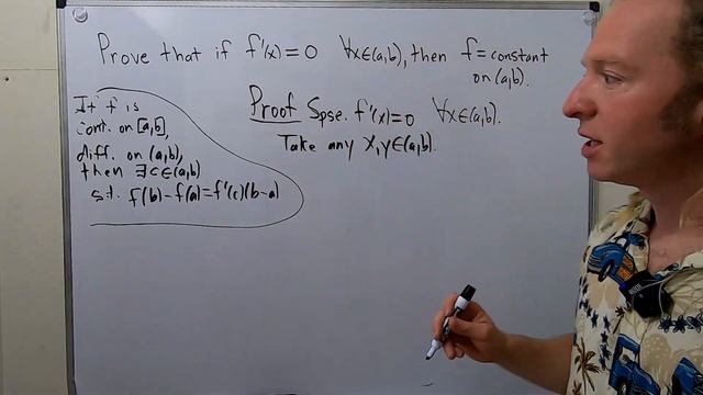 Proof that If the Derivative is Zero the Function is Constant смотреть онлайн