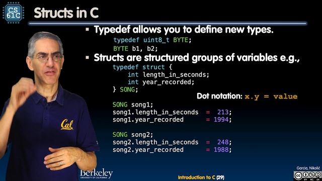 [CS61C FA20] Lecture 03.4 - C Intro: Basics: C Syntax