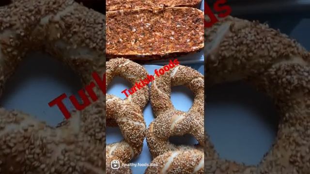 #Turkish street #foods, #lahmacun and simit(like #Bagel) #shorts #shortsvideo #short