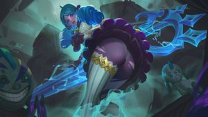 Гвен, вебка в середине Смурф League of Legends