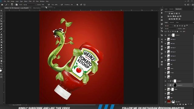 Heinz Ketchup Poster Design | Photoshop смотреть онлайн