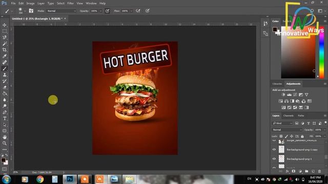 How to Design A Hot Burger Flyer In Photoshop | Photoshop Tutorial смотреть онлайн