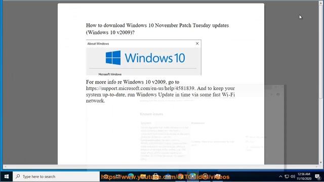 Download Windows 10 November Patch Tuesday updates (Windows 10 v2009) смотреть онлайн