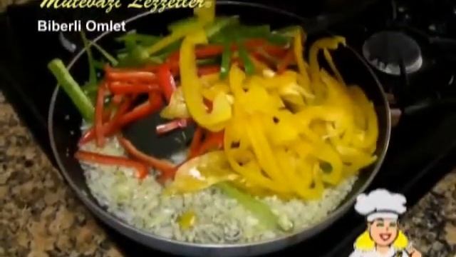 Omelette with Pepper Video Recipe смотреть онлайн