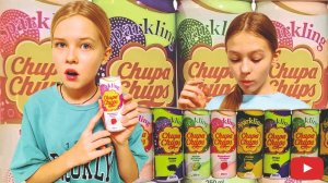 Chupa-chups, газировка ЧУПА-ЧУПС!!! Со вкусом дыни, манго, клубники и винограда