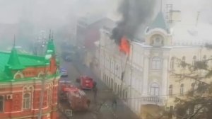 В Туле горит военный госпиталь