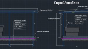 Хозблок. Часть 5. Устройство пирога ж/б плиты
