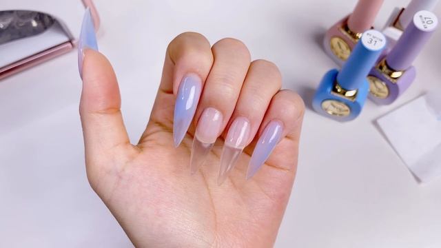 한 폭의 그림같은, 나비정원 네일🦋 봄네일 / 폴리젤 연장 / 셀프네일 ASMR