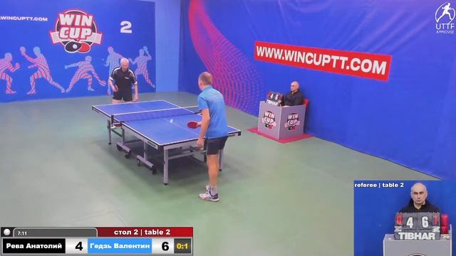 Рева Анатолий 0-3 Гедзь Валентин Турнир Восток 4 WIN CUP 01.01.2022. Прямой эфир Зал 2. смотреть онлайн