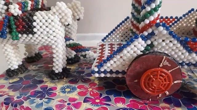 beautiful cart 🛒(Rath)|#pearls craft#beadedanimals#handmade#art #animalcrafts#moti@seemacreations15