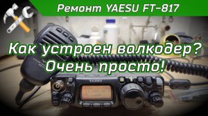R2BIU Ремонт КВ трансивера YAESU FT 817. Восстанавливаем валкодер.