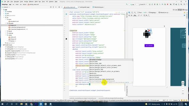 Badge And a Simple Animation смотреть онлайн