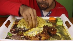 Delicious Big Fish Fry(বড় মাছ ভাজা) Small Fish Curry,Rice,Green Chili and Salad |Mukbang Eating Sho