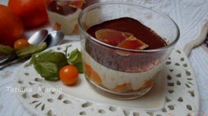 Десерт с мандаринами