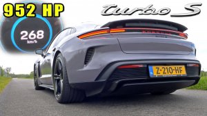 2024 PORSCHE TAYCAN TURBO S 952ЛС | 0-260 МАКСИМАЛЬНАЯ СКОРОСТЬ на НЕМЕЦКОМ АВТОБАМЕ AutoTopNL