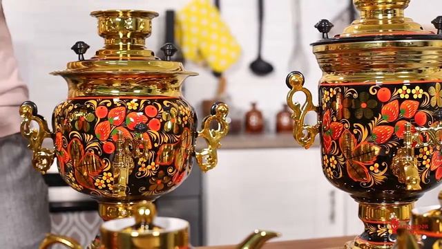 Электрические самовары с росписью «Хохлома» _ Обзор моделей фабрики «Самоваров град» смотреть онлайн